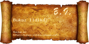 Buksz Ildikó névjegykártya